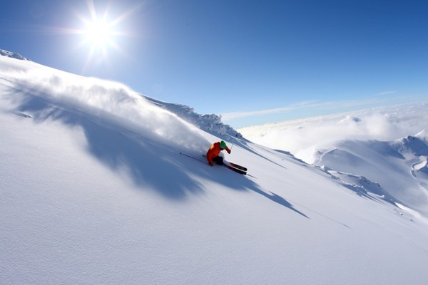 Skier at Mt Hutt